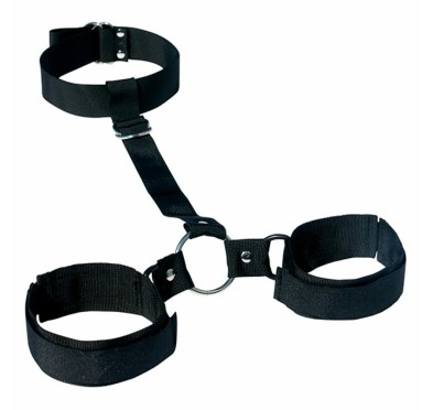 Obroża z kajdankami - S&M Shadow Neck & Wrist Restraint